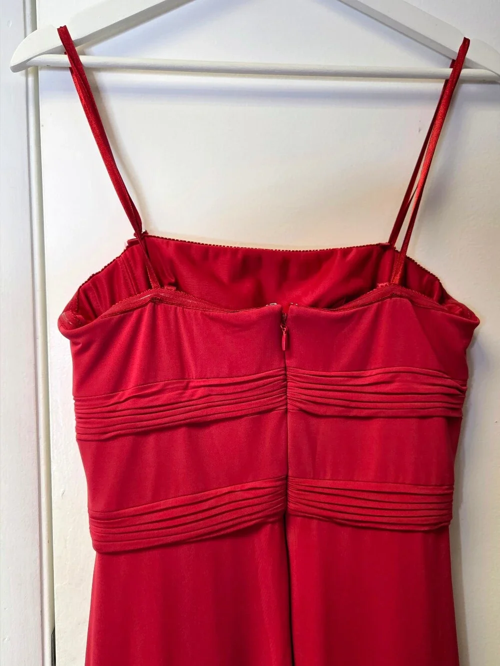 BCBGMAXAZRIA Marinola Ruched Maxi Dress / Gown Red Size M